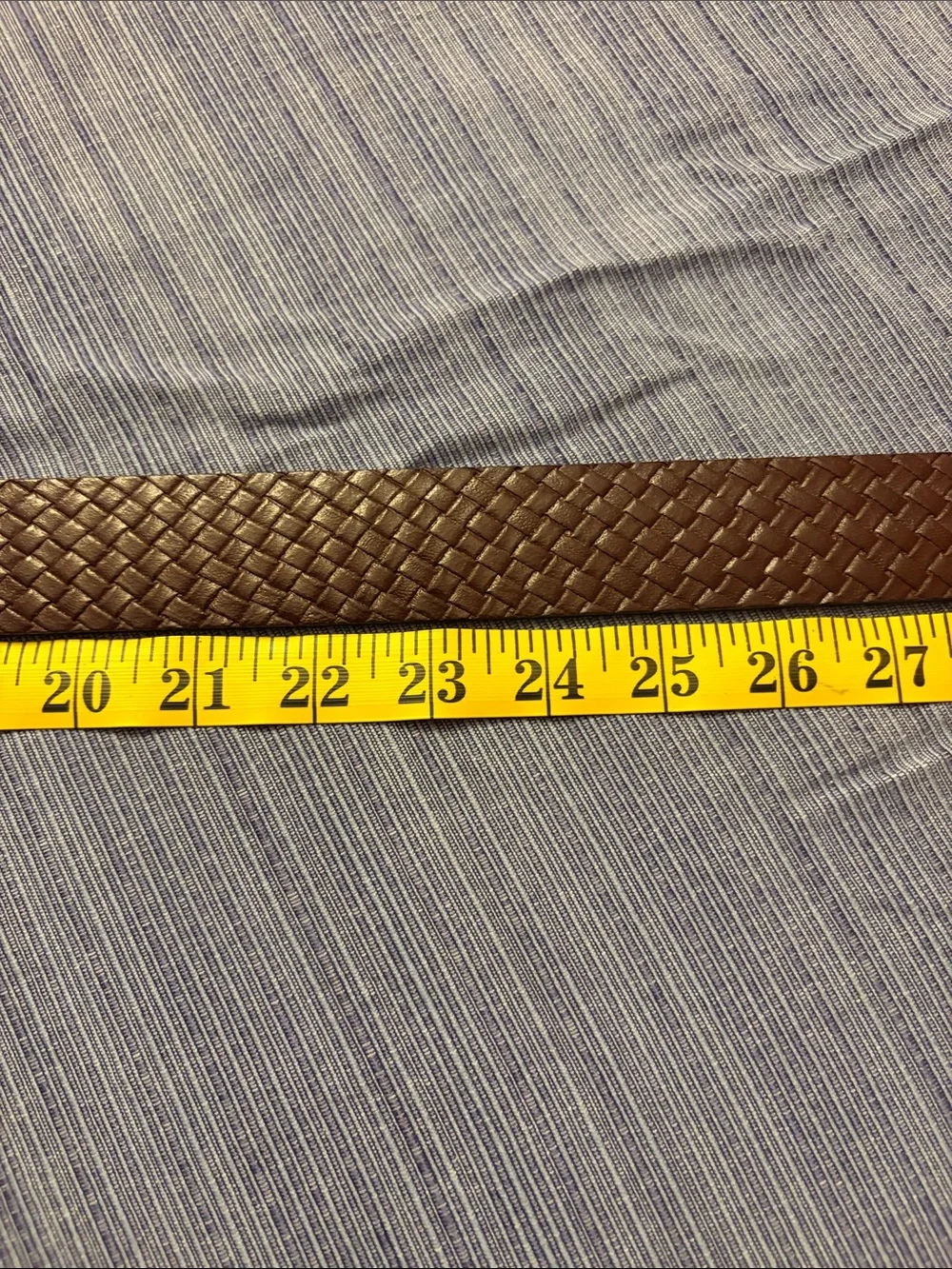 Brown Woven Leather Women’s Belt